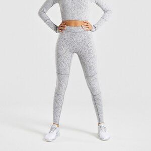 NWT‎ Gymshark Fleur Texture Grey Leggings Charcoal